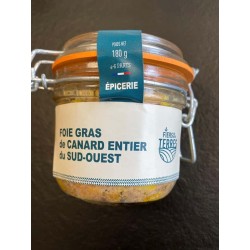 FIERS DE NOS TERRES FOIE GRAS DE CANARD ENTIER BOCAL VERRE 180G