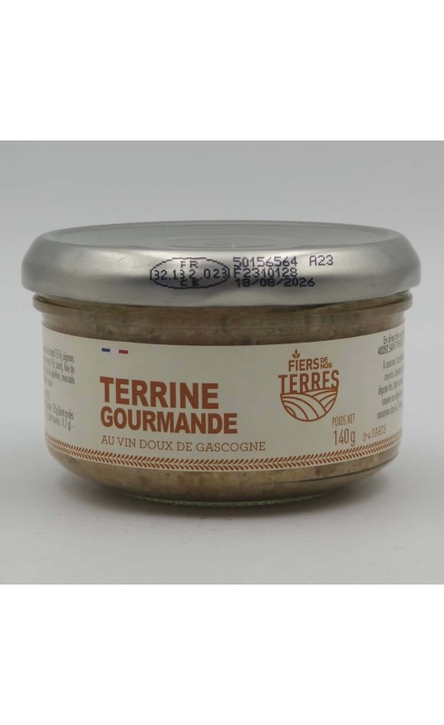 FIERS DE NOS TERRES TERRINE GOURMANDE VIN DX GASCOGNE 140G FIERS DE NOS TERRES TERRINE GOURMANDE VIN DX GASCOGNE 140G