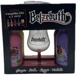 COFFRET DÉCOUVERTE BELZEBUTH - 1 BELZEBUTH PINK 33 CL + ROUGE 33CL + GINGER 33CL + VIOLETTE 33CL