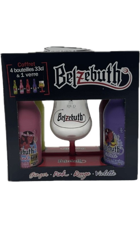 COFFRET DÉCOUVERTE BELZEBUTH - 1 BELZEBUTH PINK 33 CL + ROUGE 33CL + GINGER 33CL + VIOLETTE 33CL COFFRET DÉCOUVERTE BELZEBUTH - 1 BELZEBUTH PINK 33 CL + ROUGE 33CL + GINGER 33CL + VIOLETTE 33CL