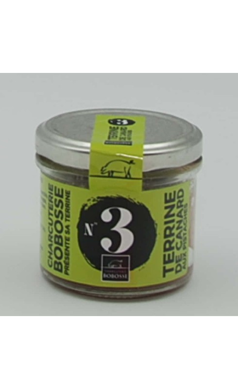 BOBOSSE VERRINE N3 CANARD AUX PISTACHES 90G BOBOSSE VERRINE N3 CANARD AUX PISTACHES 90G