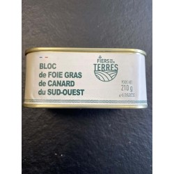 FIERS DE NOS TERRES CONSERVE BLOC FOIE GRAS DE CANARD 210G