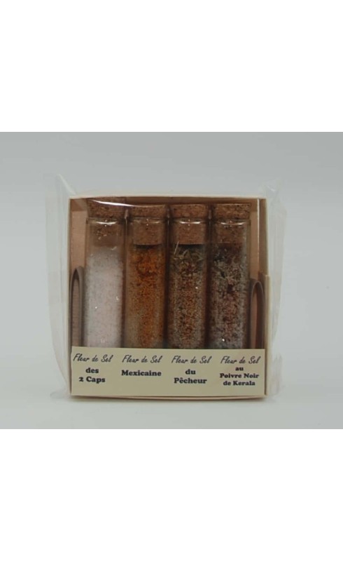 4 EPROUVETTES FLEUR DE SEL DES 2 CAPS 4 EPROUVETTES FLEUR DE SEL DES 2 CAPS