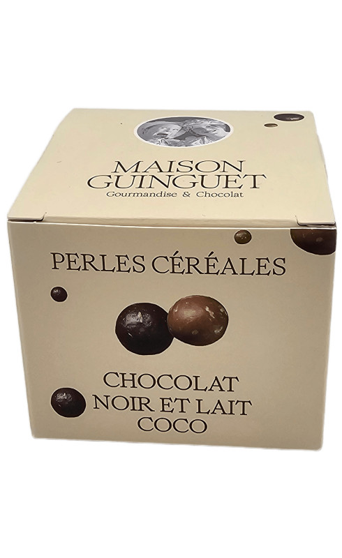 Maison Guinguet "Perles Cereales Chocolat Noir et Lait Coco" Cube - MAISON GUINGUET