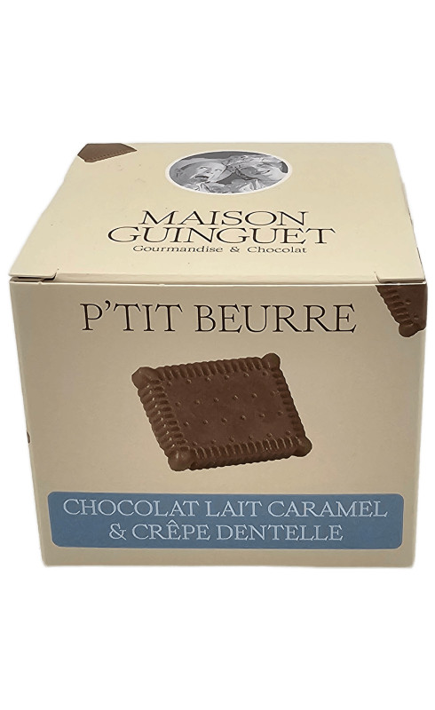 Maison Guinguet "p'Tit Beurre Chocolat Lait Caramel et Crepe Dentelle" Cube - MAISON GUINGUET