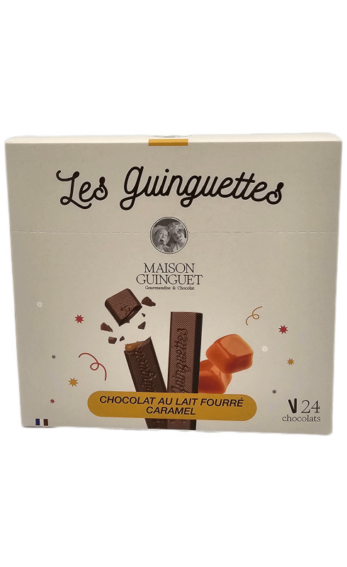 Maison Guinguet "Les Guinguettes Chocolat Lait Fourrees de Caramel" Boite - MAISON GUINGUET