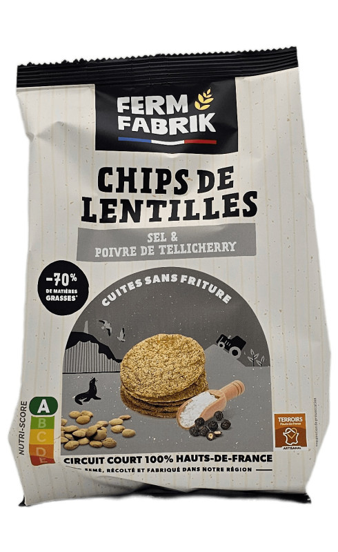 Ferm Fabrik Chips de Lentilles Sel et Poivre de Tellicherry - FERM FABRIK