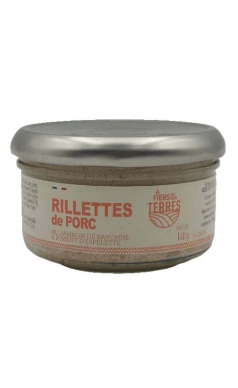 Fiers de Nos Terres Rillette Porc Jambon Bayonne Piment - FIERS DE NOS TERRES