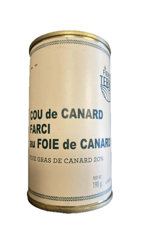 Fiers de Nos Terres Conserve Cou Canard Farci Foie Gras - FIERS DE NOS TERRES