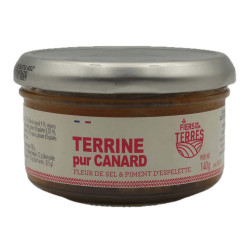 Fiers de Nos Terres Terrine Pur Canard Fleur Sel Piment - FIERS DE NOS TERRES