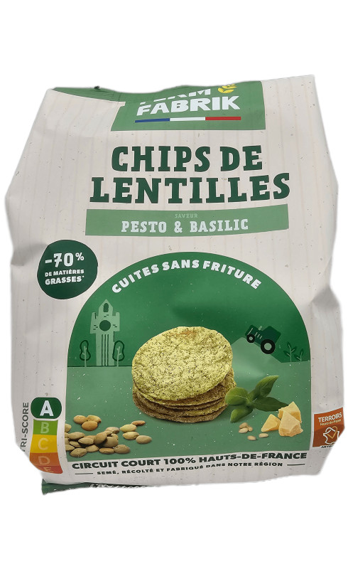 Ferm Fabrik Chips de Lentilles Pesto et Basilic - FERM FABRIK