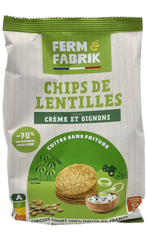 Ferm Fabrik Chips de Lentilles Creme et Oignons - FERM FABRIK