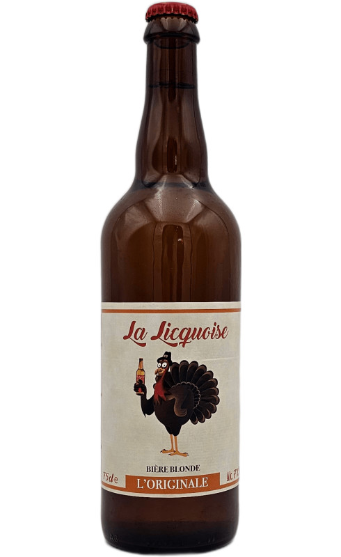 bière L'ORIGINALE ETIQUETTE ROUGE BLONDE - BRASSERIE LA LICQUOISE