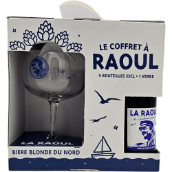 bière Le Coffret à Raoul - 4 x 33 Cl + 1 verre - BRASSERIE DE SAINT-OMER